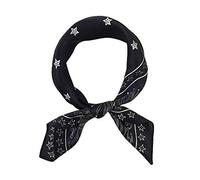 FONYVE Pañuelos ligeros, cuadrados y pequeños para la cabeza de 100% seda de morera y satén para mujer, para dormir, 53 x 53 cm, S