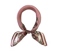 FONYVE Pañuelos ligeros, cuadrados y pequeños para la cabeza de 100% seda de morera y satén para mujer, para dormir, 53 x 53 cm, S