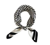 FONYVE Pañuelos ligeros, cuadrados y pequeños para la cabeza de 100% seda de morera y satén para mujer, para dormir, 53 x 53 cm, S