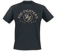 Foo Fighters Arched Star Hombre Camiseta Negro L 100% algodón Vorne Bedruckt Regular