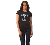 Foo Fighters - Camiseta Break A Leg Estampado en Espalda para Mujer (M) (Negro)
