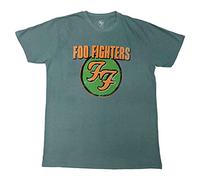 FOO Fighters Camiseta Graff Band Logo Nue Oficial Eco Unisex, Azul, L