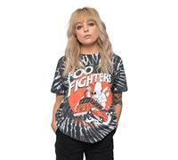 Foo Fighters Camiseta Speeding Bus Band Logo Nuevo Oficial Unisex Negro Dye Wash, Negro , XXL