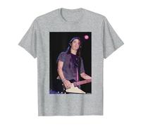 Foo Fighters Dave Grohl En Vivo por Andy Willsher Camiseta, Hombre, Gris Jaspeado, M