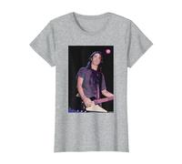 Foo Fighters Dave Grohl En Vivo por Andy Willsher Camiseta, Mujer, Gris Jaspeado, XS