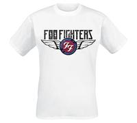 Foo Fighters Flash Wings Hombre Camiseta Blanco XXL 100% algodón Regular