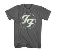 Foo Fighters 'Gold FF Logo' (Black) T-Shirt (XX-Large)