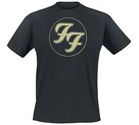 Foo Fighters Logo In Circle Hombre Camiseta Negro XXL 100% algodón Regular