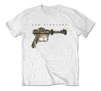 Foo Fighters 'Ray Gun' (Blanco) Camiseta - ¡NUEVO Y OFICIAL