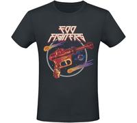 Foo Fighters Ray Gun Hombre Camiseta Negro XL 100% algodón Vorne Bedruckt Regular
