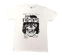 Foo Fighters Camiseta Roxy Flyer Band Logo Nuevo Oficial Unisex Blanco, Blanco, L