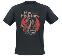 Foo Fighters Snake Hombre Camiseta Negro XL, 100% algodón, Regular