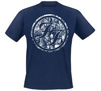 Foo Fighters Sonic Highways - City Circles Hombre Camiseta Azul Oscuro 100% algodón Regular