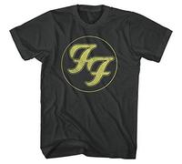Foo Fighters - T-Shirt # L Unisex Black # Gold Ff Logo