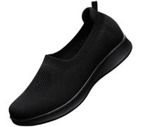Fooceoute Zapatos Casuales sin Cordones para Mujer,Zapatos Tejer Mujer,Zapatos ortopédicos Tejidos Transpirables,Non Slip,Exterior y Interior,Ligeros Cómodos,para Embarazadas Pasear Caminar