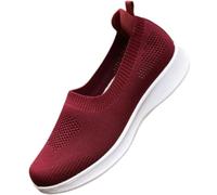Fooceoute Zapatos Casuales sin Cordones para Mujer,Zapatos Tejer Mujer,Zapatos ortopédicos Tejidos Transpirables,Non Slip,Exterior y Interior,Ligeros Cómodos,para Embarazadas Pasear Caminar