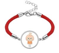 Food Baozi China Harina blanca deliciosa UU Lucky Red String Pulsera hecha a mano