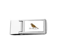 Food Companions - Cartera de bolsillo con clip de acero inoxidable para dinero, diseño de gorriones y pájaros