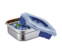 Food Containers With Lids - Stainless Steel Lunch Box, Airtight Storage Canisters | Multi Purpose Meal Prep Snack Organizer, Portable Camping Travel Picnic School Work For Kids Adults Home Use