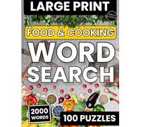 Food & Cooking Word Search Puzzle Book For Adults: 100 Themed Word Search Game for Adults, Seniors, Kids (Word Find)