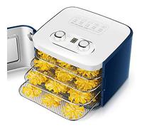 Food Dehydrator Machine - Digital Adjustable Timer | Temperature Control | Dryer for Jerky Herb Meat Beef Fruit and To Dry Vegetables | 4 Trays