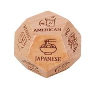 Food Dice - Date Night Dice | Carne de decisión de 12 caras para parejas para parejas, divertido juego de relaciones para noches románticas, cubo de elección de alimentos para ideas de citas