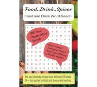 Food, Drink, Spices Word Search Book: Word Searches with Easy to Read Print about Food, Drinks, Snacks, Spices and more | 6 x 9 inches, 110 pages | ... Gifts, Vacations, Holidays and Free Time