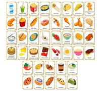 Food Flashcard, Food Flash Tarjetas 48X Tarjetas de flash educativas