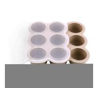 Food Freezer Tray, 18.8x18.8x4.5cm Silicone 9-Grid Storage Cube with Lids, Containers for Fridge, Soup, Purees, Breastmilk, Fruit, Meal Prep, Snack