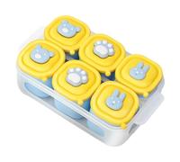 Food Freezer Tray, 20.5x12.5x7.8cm Silicone 6-Cavity Storage Mold with Anti-Slip Texture, Breastmilk Organizer Container for Businesses, Hotel