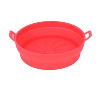 Food Grade Silicone Liner for Fryer | High Heat Tolerance Up to 482°F/Dishwasher Safe/Non - Stick | Foldable Round Pot Guards Basket from Scratches (Red Diameter 21CM)