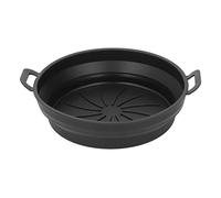 Food Grade Silicone Liner for Fryer | High Heat Tolerance Up to 482°F/Dishwasher Safe/Non - Stick | Foldable Round Pot Guards Basket from Scratches (Black Diameter 19CM)