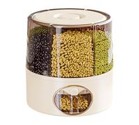 Food Grain Storage Container, 6-grid Rice Dispenser, Rotatable Food Storage Box, Kitchen Storage Bucket, Sealed Grain Dispenser, Rice Storage Contenedor, - Click Rice Dispenser, Dry Food Organizer