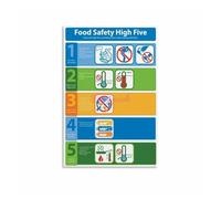 Food Hygiene Educational Canvas Print, Clean Cooking Guide Wall Art for School Classroom Home Economics Decor (Unframed,12x18inch(30x45cm))