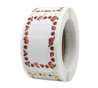 Food Labels Roll - 2 Rolls of Writable Jam Labels | Custom Self-Adhesive Labéls for Glass Jars | Writable Food Labéls for Jam Containers, Freezer Bags, and Storage Preps