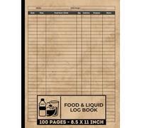 Food & Liquid Log Book: Daily Nutrition and Fluid Intake Tracker | Nutrition & Hydration Journal Logbook | Daily Food, Water & Calorie Intake Tracker