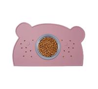 Food Mat - Cat Food Mat | Feeding Pad, Bear-Shaped Silicone Pet Placemat Spill-Proof Washable Pad for Dogs & Cats Non-Slip Feeding for Travel, Kitchen, Balcony & Puppy Training