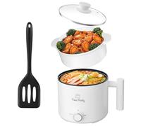Food Party Olla Electrica para Cocinar Hot Pot con Vaporera Hotpot Eléctrico 1.8L 220V Panela Electrica Electric Pot Olla Caliente Shabu Shabu Hot Pot