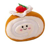 Food Plush Toy - Stuffed Cake Roll PlushieDoll, Cute Dessert Themed Soft Toy, Decorative Room Accent Plush, Bedroom Living Room Cushion Style Doll, Aesthetic Home Decor PlushCompanion | For Bedroom