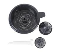 Food Processor Juicer Press Strainer Attachment, Manual Citrus Juice Extractor Kit for TM5 TM6, ABS Juicing Set with Base Pan and Dual Juicers for Lemons Oranges