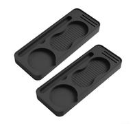 Food Safe Silicone Coffee Apisonamiento Mat con resistencia al calor hasta 230C y agarre mejorado para preparación consistente del disco espresso (negro)