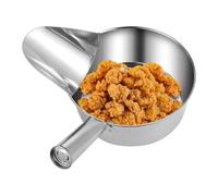 Food Scoop, Fried Chicken Scoop Kitchen Shovel with Spout, 11.61x6.89x3.35 pulgadas, Meal Preparation Stainless Steel Cooking Utensil, Multi-Functional Ergonomics for Sauces, Patatoes