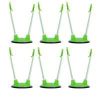 Food Storage Bag Holder Stand | 6 Pack Convenient Bag Racks for Kitchen | Secure Base for Easy Filling/Freezing/Organizing | Foldable Design, Green