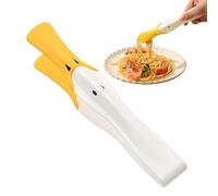 Food Tongs - Fcooking Chanclas para cocina, 18,4 x 3 cm | Food Tong,Duck Mouth Design Silicone Not Lipstick Handle BBQ Toaster Utensils For Grabbing, Frying, Serving Salad