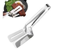 Food Tongs - Multifunctional Tool | Non-Stick Steak Clamp, Toast Drainer, BBQ Spatula for Cooking, Grilling, Salad Serving, Kitchen Use, Durable Heat-Resistant Design