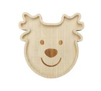 Food Tray - Christmas Santa Wood, Charcuterie Serving Board | Sturdy Wood Material, Table Centerpiece for Cheese Meats Crackers Bread Holiday Appetizers Fruits Seafood, 7.72x7.48x0.67 Inches