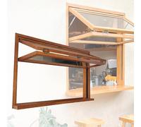 Food Truck Service Outdoor Replacement Windows Vertical Sliding Service Window for Food Truck, Vending Stand, Business Kitchen Use(WxH:30x32in/76x81cm)