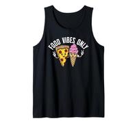 Food Vibes Only, con diseño de Good Vibes Pizza Peace Sign, Divertido y Divertido Camiseta sin Mangas