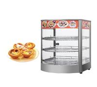 Food Warmer Display,3-Tier Pizza Warmer,Widened Arc-Shaped Insulation Cabinet,Uniformly Heat Food,Perspective And Sturdy,For Buffet Restaurant,Convenience Store, LJJY-KK