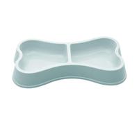Food Water Bowl, Widened Base Pet Feeding Dish, Non Slip Stable Easy to Clean, Kitten Feeding Double Bowl for Indoor Outdoor Travel Crate Kennel Puppy Station, 9.45x4.92x1.38 Inch